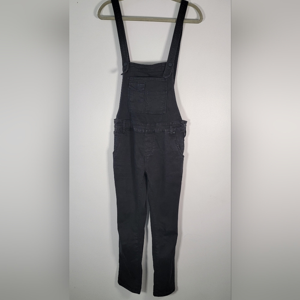 Free People Black Denim Overalls